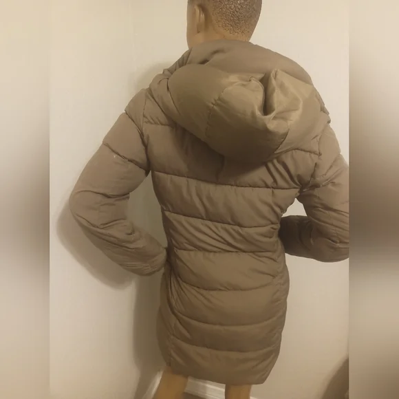 H&M Tan Puffer Winter Coat - Picture 6 of 7